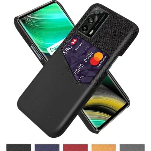 Business Case For OPPO Realme X7 Pro Ultra 8 V15 V13 Q3i 5G Funda Cloth Texture Card Slot Cover For Oppo Realme C21 C20 GT Neo