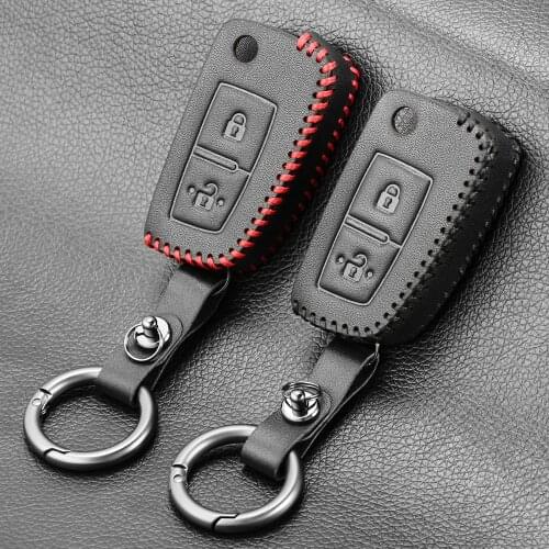 Black Leather Car Remote Key Cover Case For Nissan Qashqai J11 X-Trail Juke Micra Murano Tiida Maxima Altima Pulsar Accessories