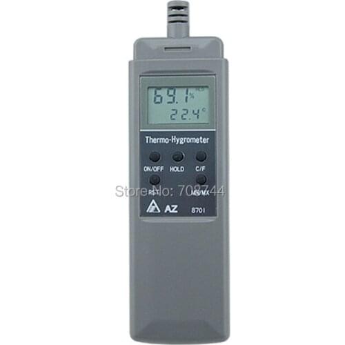 AZ8701 Digital Pocket Type Industrial Hygro-Thermometer Temperature Humidity Meter with Backlit LCD Display