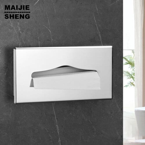 Toilet Paper Holder Shelf Bathroom Storage Box Hotel Embedded Concealed Tissue Box Embedded 304 Stainless Steel