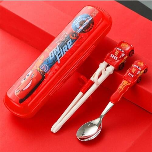 Disney Tableware Children Learn Chopsticks Baby Training Chopsticks Zuxiliary Chopsticks Practice Chopsticks Spoon Set Spoon