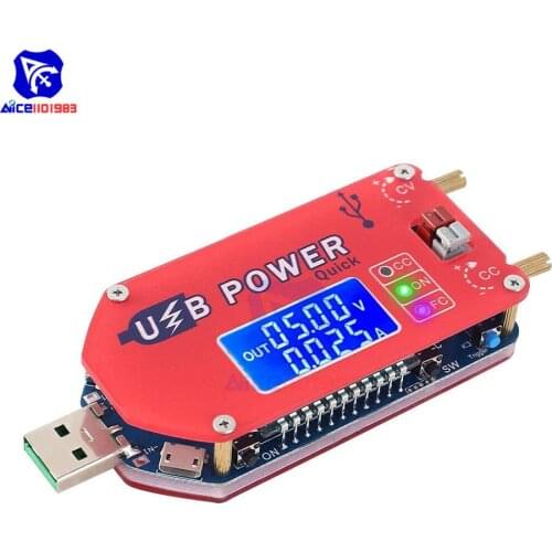 Diymore USB Power Supply CV CC DC 15W Step UP Boost Converter Module LCD Display Voltage Regulator Fast Charge Trigger Function
