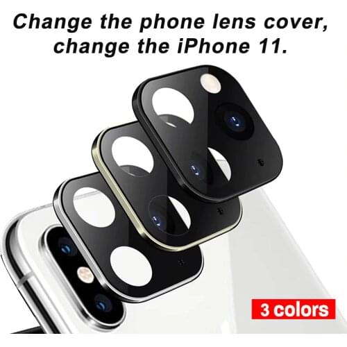 For iPhone X MAX Seconds Change to iPhone11 Pro MAX Lens Sticker Lens Cover Alumium Protector Cover Camera Protective 3
