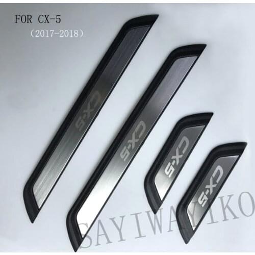 For Mazda CX-5 Cx5 Door Sills Scuff Plate Welcome Pedal Stainless Steel Car Styling Car Accessories 2018 2017
