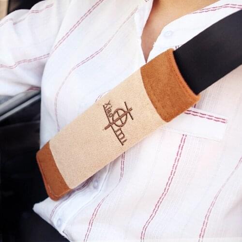 Imitation deerskin automobile safety belt shoulder guard cartoon interior decoration assembly r-7222