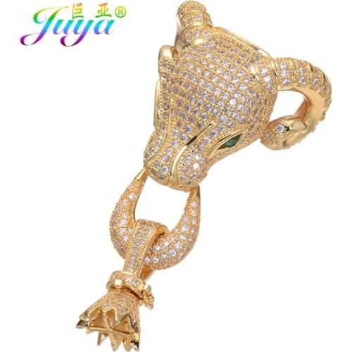 Micro Pave Zircon Animal Sheep Head Connector Clasp Accessories For Women Handmade Beadwork Natural Stones Pearls Jewelry Making