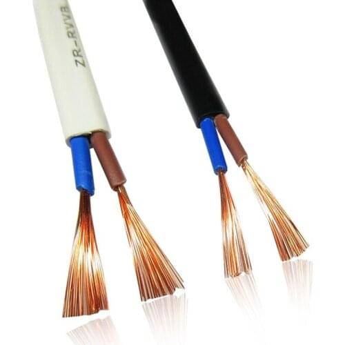 Monitoring power cord 2 core flat sheath cable RVVB2X0.75 pure copper cord 19# Electric Wire X20meter