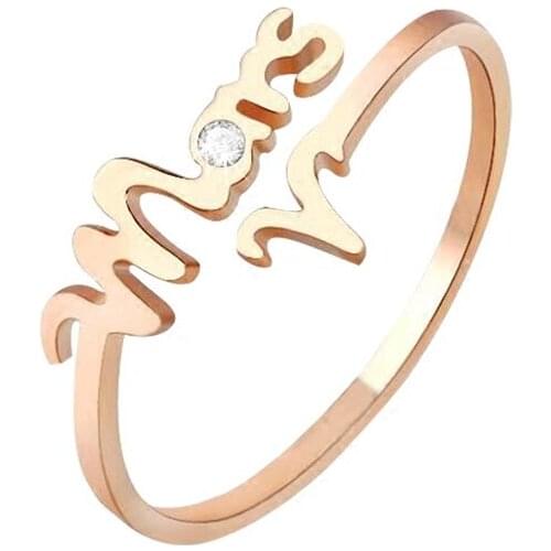 18KGP Rose Gold Color Twelve Constellations Rings Fashion Women 316L Stainless Steel Jewelry Lover Gift Never Fade (GR227)