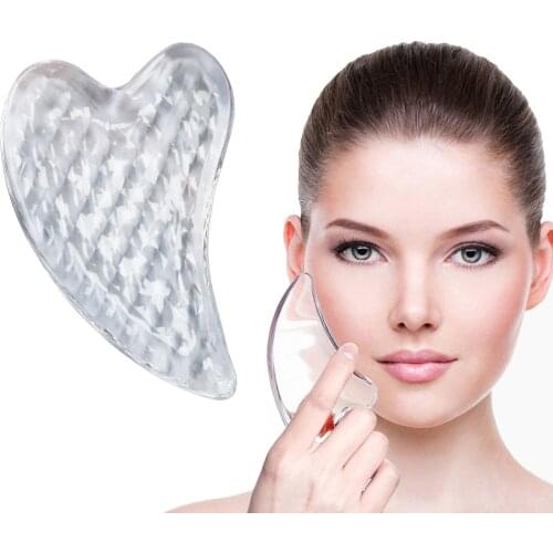 Crystal Resin 3D Gua Sha Board Face Lift Tools For Neck Arms Legs Massage Scraping Plate Facial Body Spa
