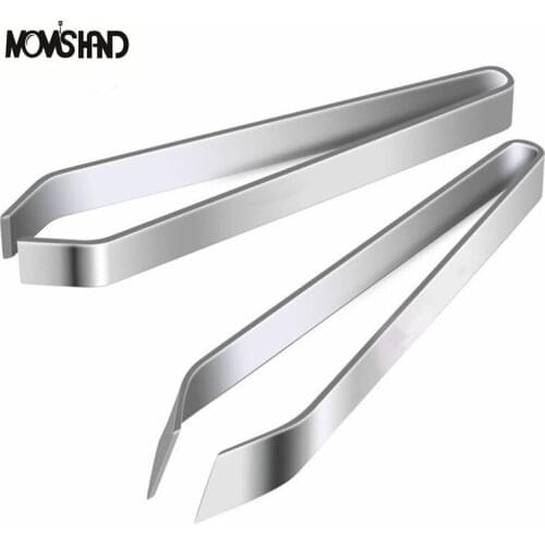 MOMS HAND 4pcs/set Kitchen Cooking Tools Kitchen Fish Tweezers Stainless Steel Flat and Slant Tweezers Pliers Remover Tool