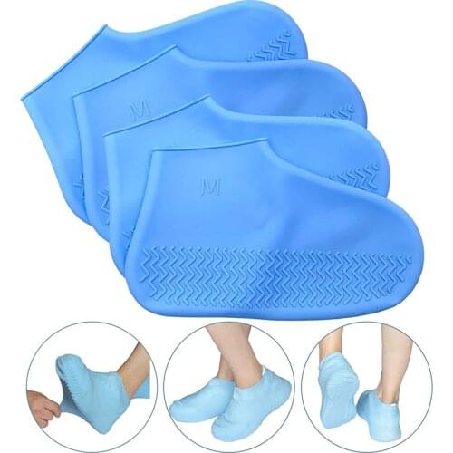 Reusable Waterproof Shoe Cover Silicone Material Unisex Shoes Protectors Rain Boots for Indoor Outdoor Rainy Days