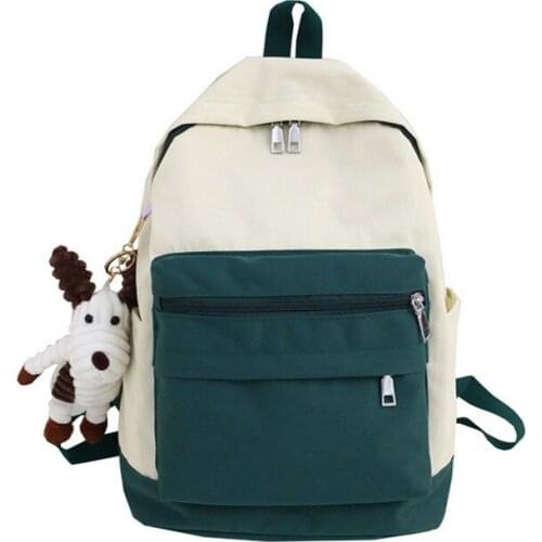 Hot New Fashion Backpack Solid Color School Bags For Teenage Girl Casual Travel Backpack Big Capacity Canvas Bag Women Backpack