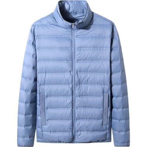 Large Size 6XL 7XL 8XL Mens Winter High-quality Lightweight Down Jacket Loose Mens Stand-up Collar Warm Ultra-thin Jacket