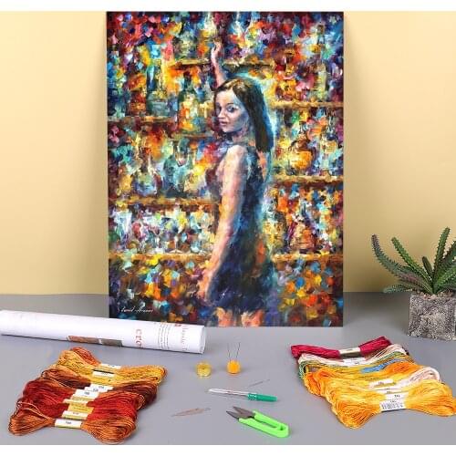 Bar Tender Pre-Printed 11CT Cross-Stitch Complete Kit Embroidery DMC Threads Handicraft Craft Handmade work Home Decor Jewelry