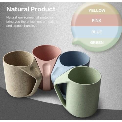 Unbreakable Wheat Straw Kettle Set with 4 Colors Cups for Kids Children Adult Lightweight Natural Reusable Drinking Mugs
