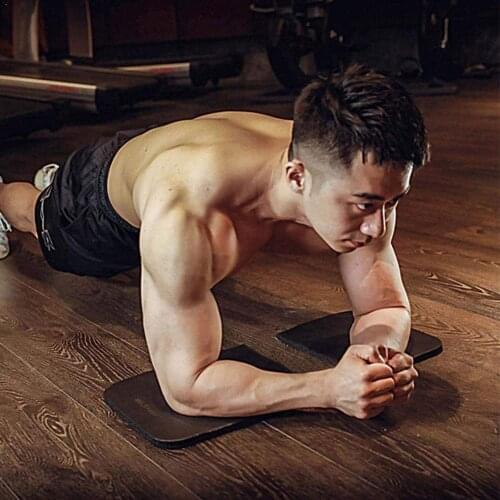 Non-slip Kneeling Pads Protect Knee Black Yoga Fitness Training Yoga Supplies Wheels Abdominal Mat Sponge Sports Mats Pads