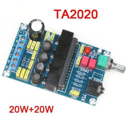 NEW TA2020 Class D 20W+20W Stereo Digital Audio power Amplifier amp Board car DC 12V Volume adjustment