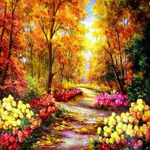 Landscape scenery tree new arrival DIY Crystal full drill square 5D diamond painting cross stitch kit mosaic round rhinestone