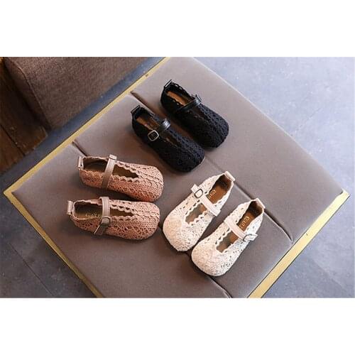 Beach Shoes Girls Princess Baby Sandals 2021 Spring and Summer New Lace Breathable Non-slip Soft Bottom Kids Toddler Sandalias