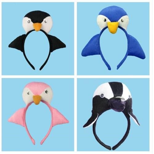 Kids Adults Animal Penguin Headband Boy Girl Performance Props Cosplay Headwear Party Dress Halloween Christmas