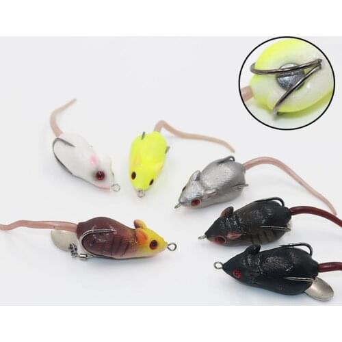 Lifelike Rat Sharp Hook Bass Snakehead Fishing Tackle Bait Simulation Mouse Lure
