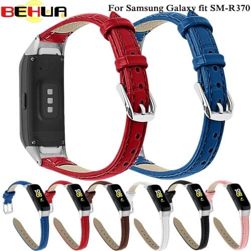 Fashion Smartwatch Band Wrist Strap For Samsung Galaxy fit SM-R370 SM R370 Bracelet Replacement Wristband Unisex Premium Leather