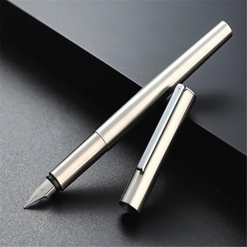 Jinhao 35 Silver Business office EF/ F Nib Fountain Pen student School Stationery Supplies ink calligraphy pen