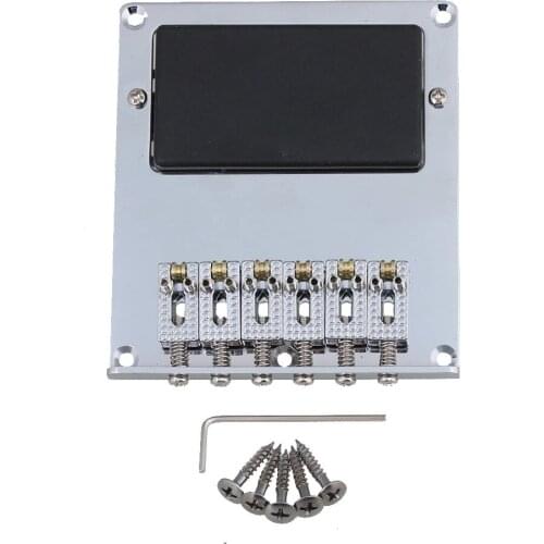 Silver Zinc Alloy Magnet 6 String Guitar Saddle Ashtray Bridge Humbucker