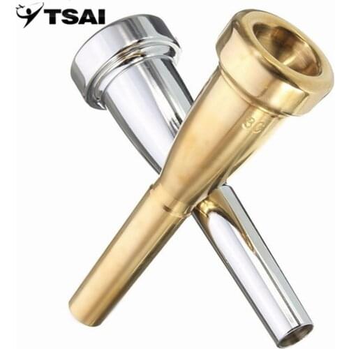 TSAI Stainless Steel 3C Trumpet Mouthpiece For Yamaha For Bach Metal High Register And C Trumpet Accessories Two colors Hot