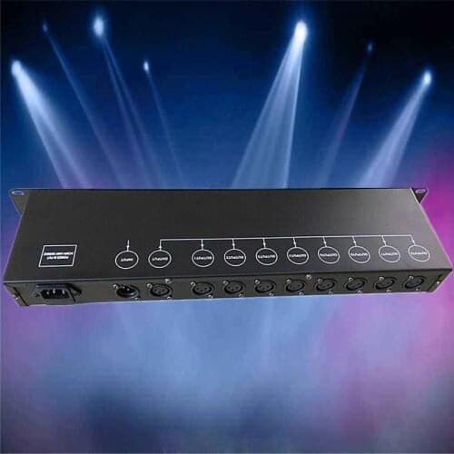 Best quality Stage Light DMX Signal Amplifier Stage Light Controller DMX512 Splitter 8 way DMX Distributor for stage Equipment