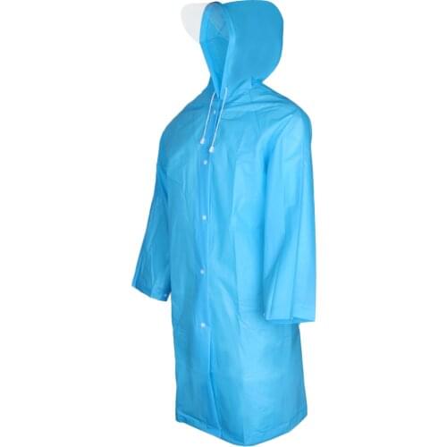 Waterproof Rain Poncho Reusable Adult Raincoat with Hoods & Cap Visor White