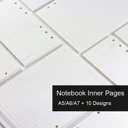 A5 A6 A7 Loose Leaf Notebook Refill Spiral Binder Inner Page Diary Weekly Monthly Planner To Do List Line Dot Grid Inside Paper
