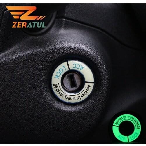 Zeratul for Peugeot 207 2008 208 307 308 3008 for Citroen C4 Car Ignition Key Hole Switch Ring Cover Trim Sticker Accessories