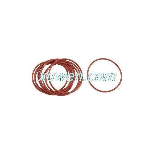 10 Pcs 58mm OD 2 5mm Thickness Silicone O Rings Oil Seals Gasket Dark Red