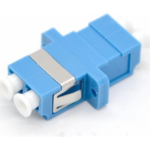 100pcs New Optic Fiber Adapter Connector LCPC Single Mode Fiber Optic Coupler Flange Connector Wholesale Free Shipping To Brazil