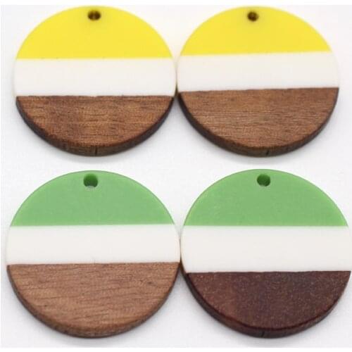 2pcs Vintage Striped Wood Resin Charms For Earring Findings Diy Necklace Dangle Earring Making Accessories Hand Jewelry Pendant