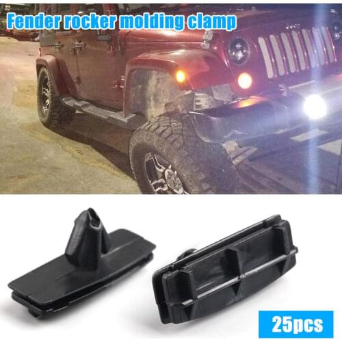 25pcs Auto Push Retainer Pin Rivet Fasteners car Fender Flare Rocker Moulding Clip For Jeep Wrangler Unlimited accessories