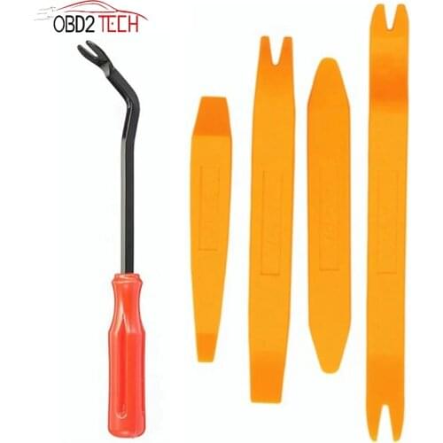 Auto Door Clip Panel Trim Removal Tool Kits 4 Pcs Set Professional Automobile Audio Door Clip Car Repairing Hand Tools