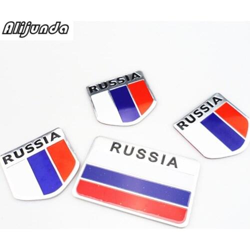 High quality Russia car sticker 3d flag logo, Label sticker accessories for Hyundai ix35 iX45 iX25 i20 i30 Sonata,Verna,Solaris