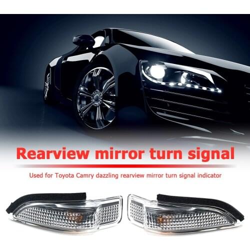 2Pin Car Rearview Side Mirror Light Left Right for Toyota Camry YARiS L LED Indicator Mirror Turn Signal Light Replacement