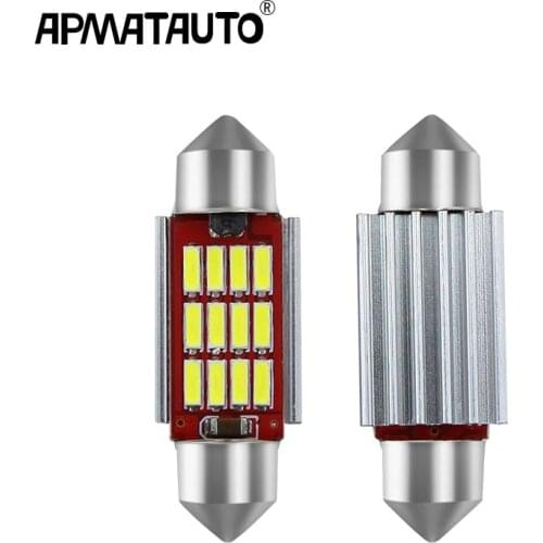 2pcs 36MM C5W White LED License Plate Light For Audi A2 A3 A4 A5 A6 A7 A8 Q5 Q7 R8 RS4 RS5 RS6 RS7 TT 8L 8P B5 B6