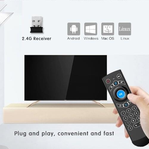G21 Pro Backlit Gyro Wireless Air Mouse 2.4G Smart Voice Remote Control IR Learning For X96 Mini H96 MAX Android TV Box PK G20S