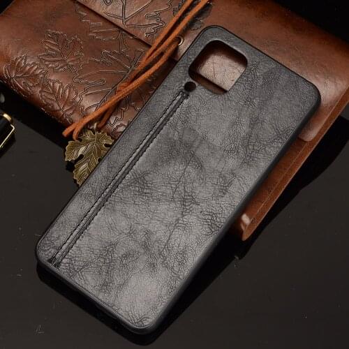 Case for Galaxy M32 4G PU Leather Texture Back Shockproof Cover for Samsung Galaxy M32 4G SM-M325F