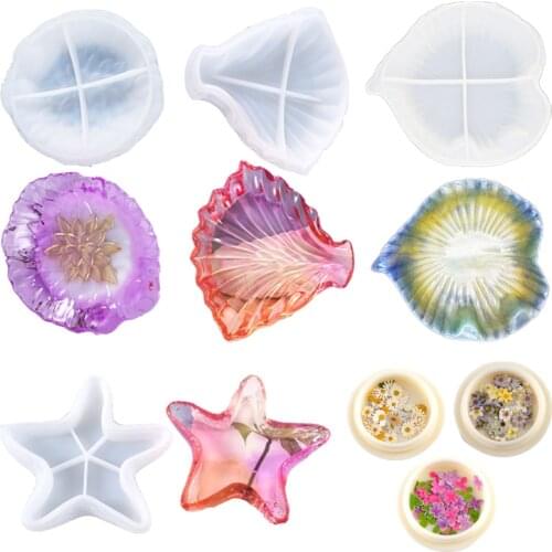 DIY Combination Materials Crystal Glue Mold Leaves Plate Petals Creative Collection Ornaments Wooden Paddle Flower Decorations