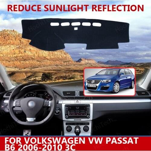 For Volkswagen VW Passat B6 2006-2010 3C Right Left Hand Drive Good Polyester Material Anti Light Car Dashboard Cover Mat