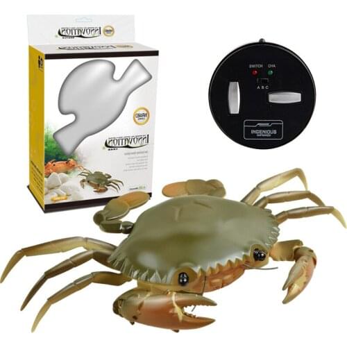 Electric RC Remote Control Robot Infrared Crab Simulation Insect Prank Jokes Funny Tricky Toys For Boys