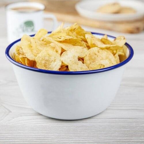 Snack Popcorn Enamel Bowl Salad Fruit Noodle Rice Bowls Ramen Soup Chopsticks Cutlery Dinnerware Restaurant Kitchen Tableware