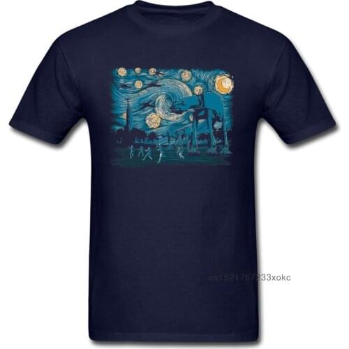 Starry Wars T-shirt Men T Shirt 2019 Art Designer Tshirt AT AT Robot Print Tees Adult Swag Summer Hip Hop Streetwear