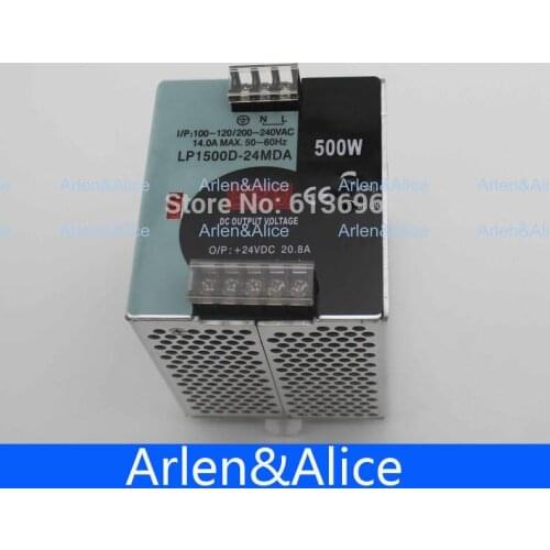 500W 24V 20.8A Mini size Din Rail Single Output Switching power supply with voltmeter voltage display montior 100-240V input
