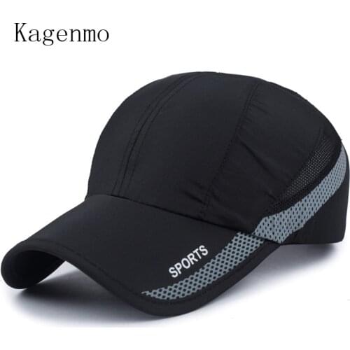 Kagenmo Fashion Quick Dry Baseball Cap Outdoor Sport Quick-Dry Breathable Hat Male And Female Thin Cotton Bone Brim Visor